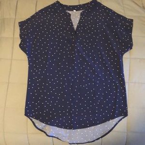 Women’s Polka-dot Hi-Low Top- Size S